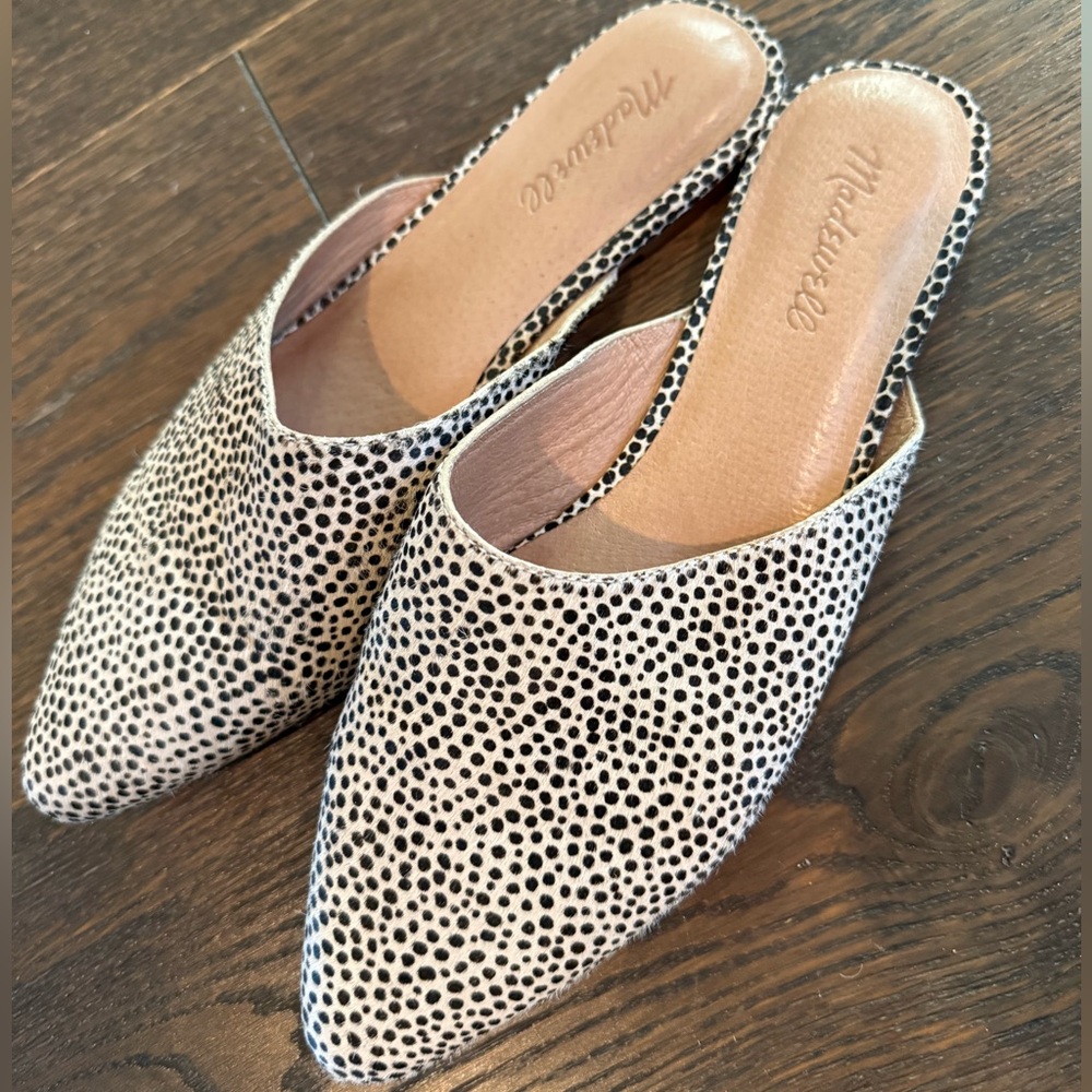 Madewell Remi Mule in Leopard Calf Hair